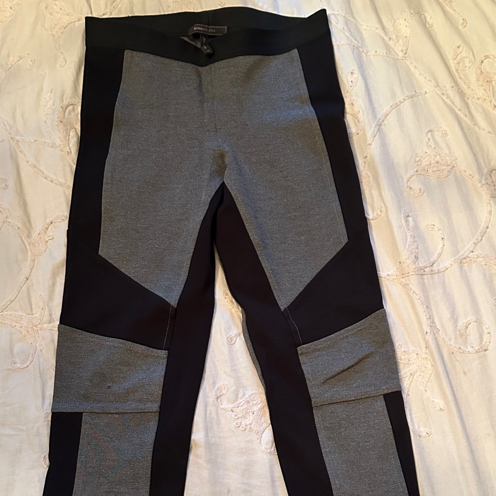 BCBGMaxAzria Black and Gray Leggings